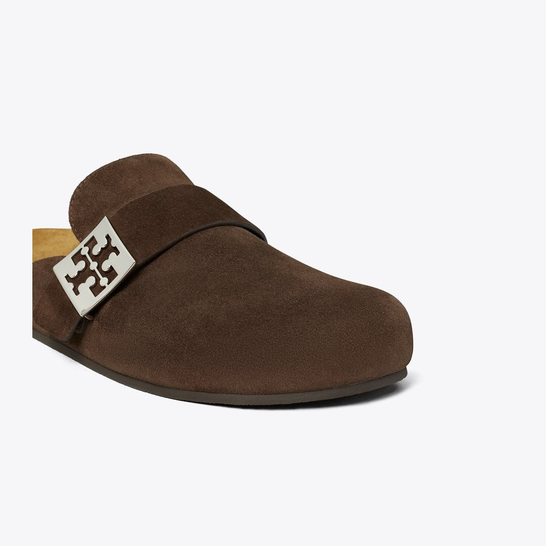 Tory Burch Mellow Mule DARK COCOA / SILVER