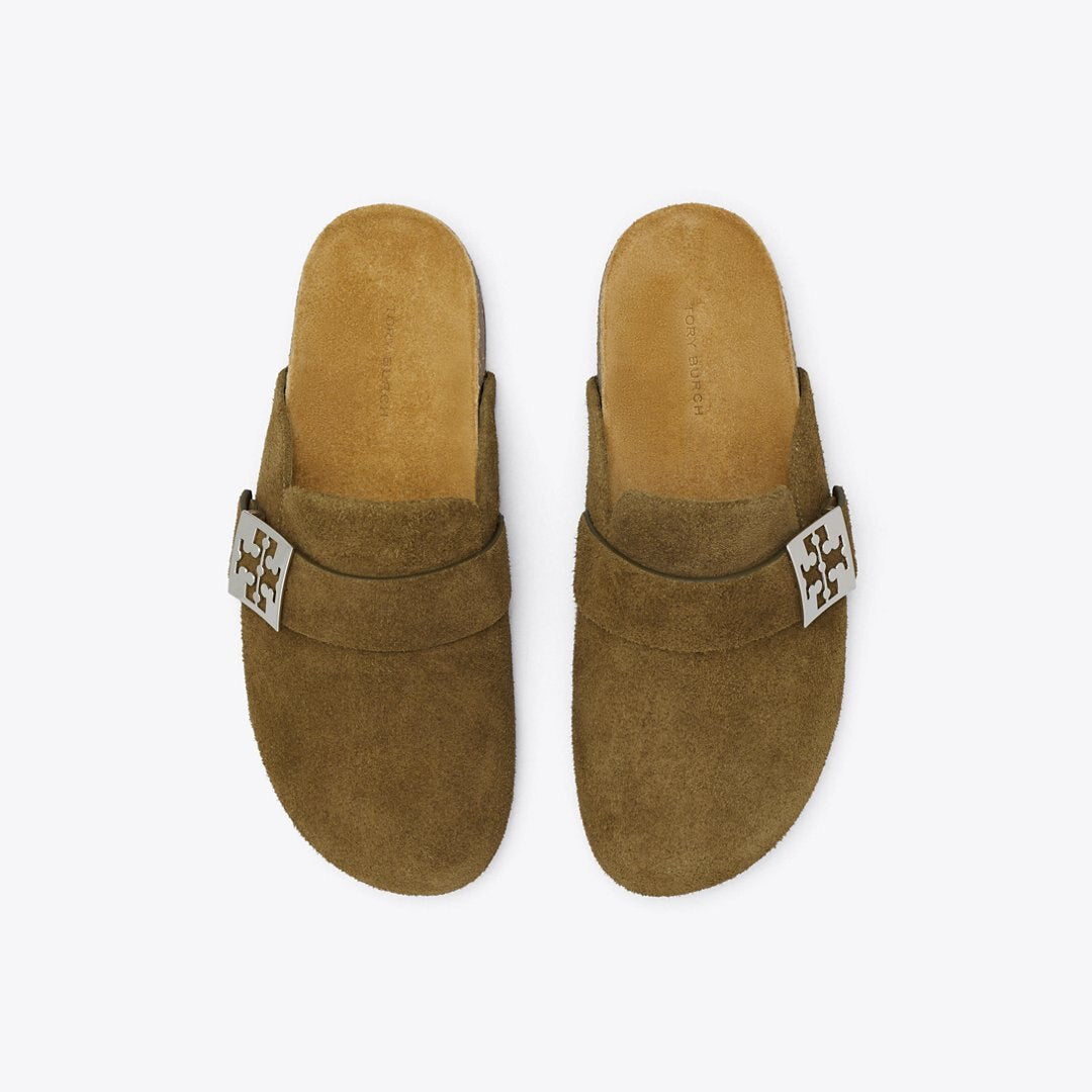 Tory Burch Mellow Mule WILD OLIVE / SILVER