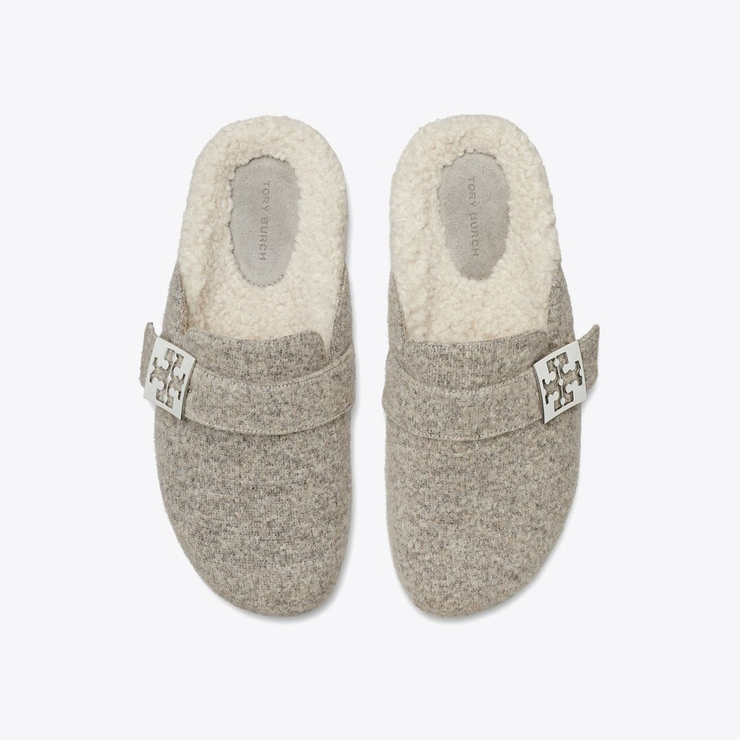 Tory Burch Mellow Mule FOG GRAY / TAUPE