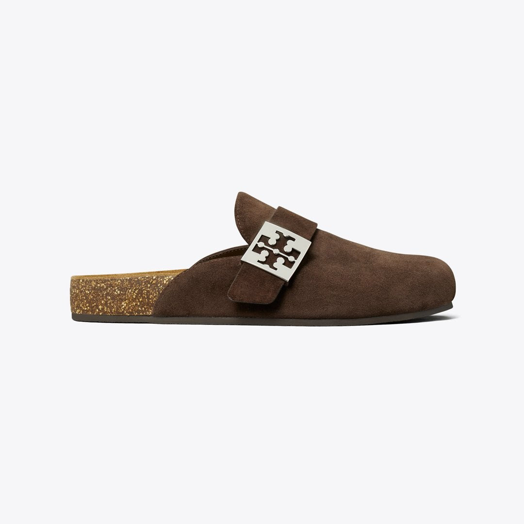 Tory Burch Mellow Mule DARK COCOA / SILVER