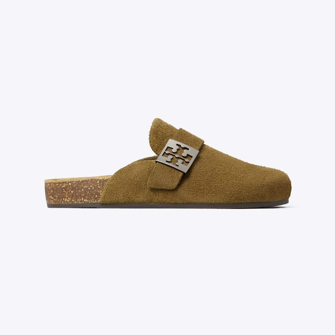 Tory Burch Mellow Mule WILD OLIVE / SILVER