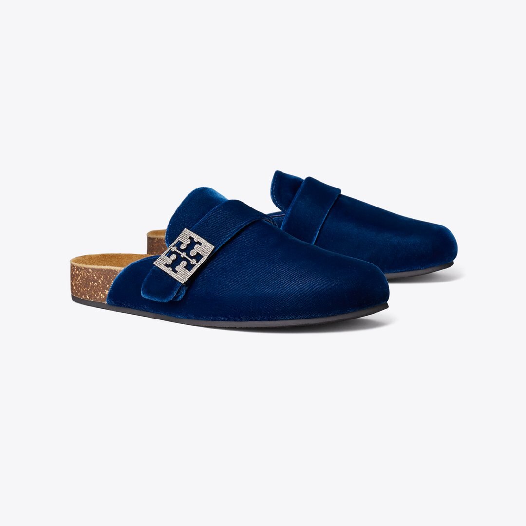 Tory Burch Mellow Pav Mule OCEAN / SILVER
