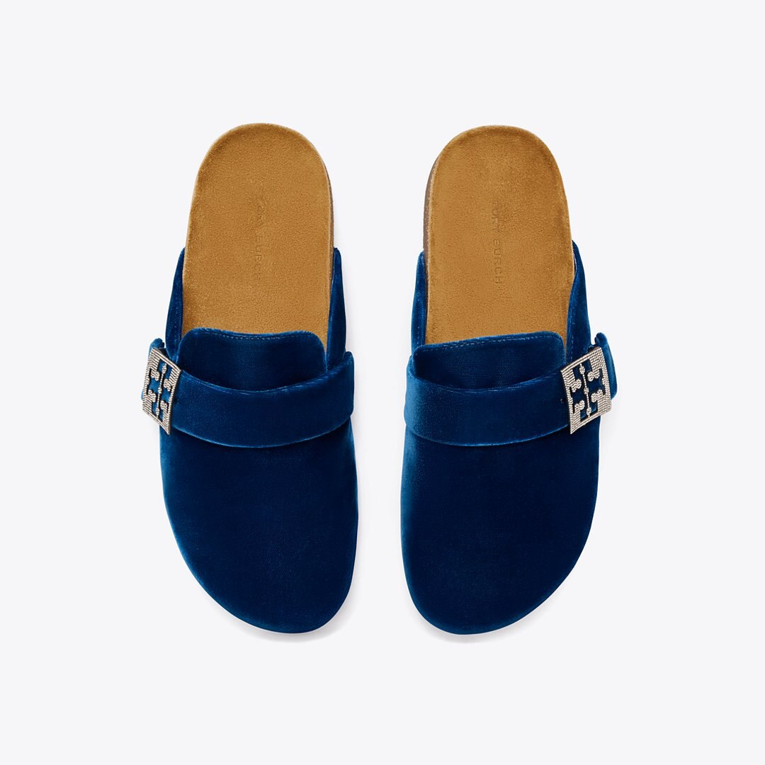 Tory Burch Mellow Pav Mule OCEAN / SILVER