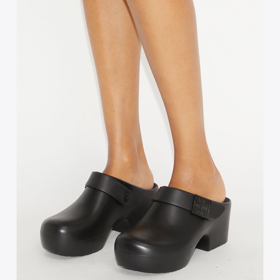 Tory Burch Mellow Platform Heeled Clog PERFECT BLACK