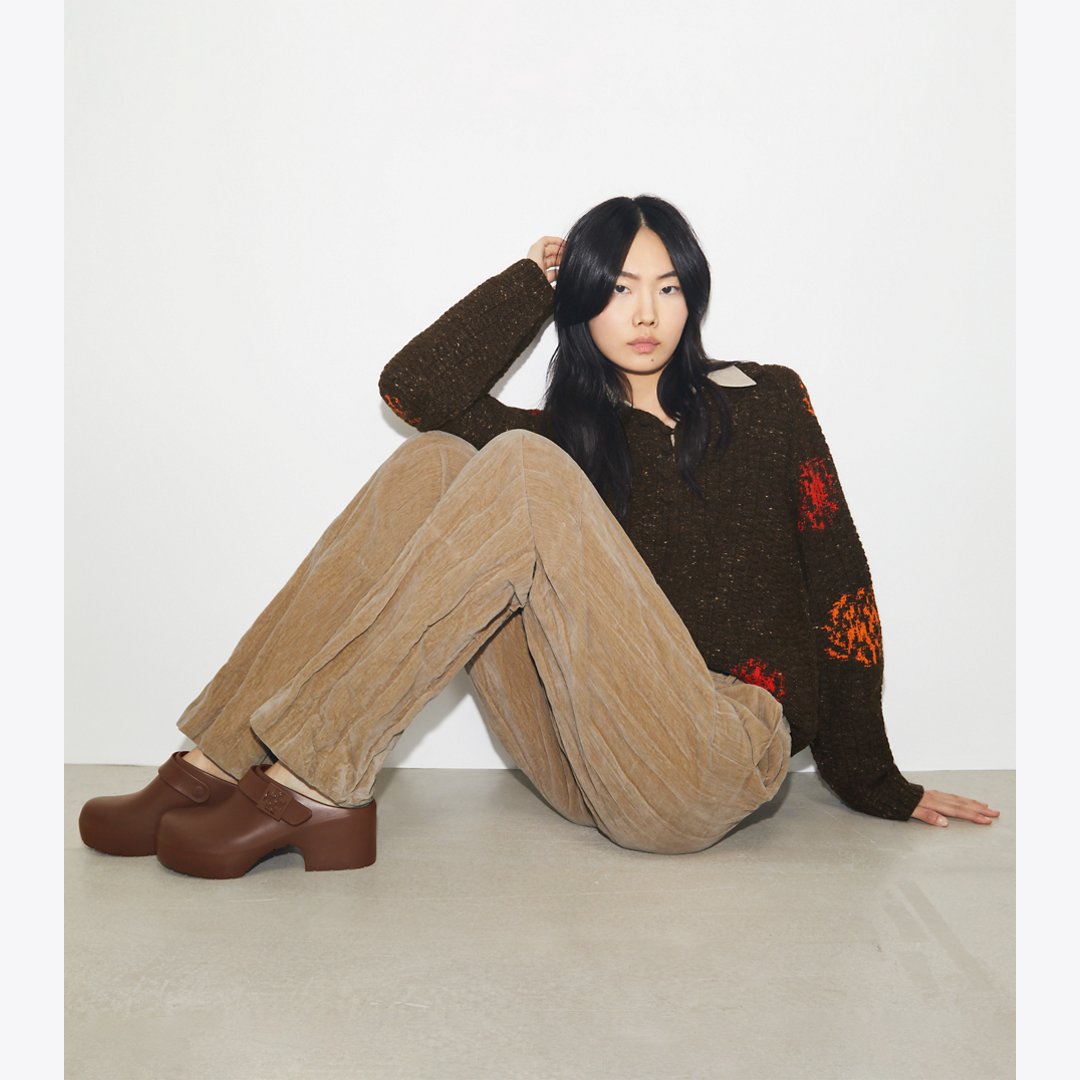 Tory Burch Mellow Platform Heeled Clog COCONUT