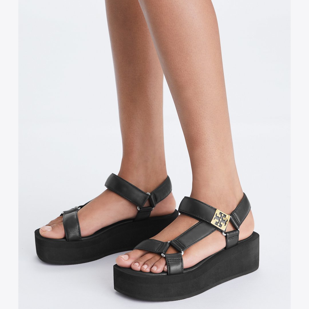 Tory Burch Mellow Platform Sandal PERFECT BLACK / GOLD / PERFECT BLACK