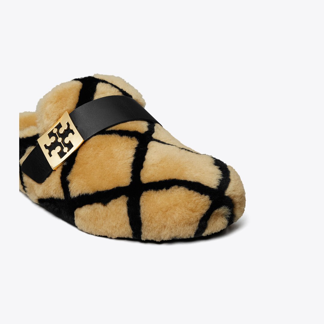 Tory Burch Mellow Shearling Mule LIGHT TOFFEE