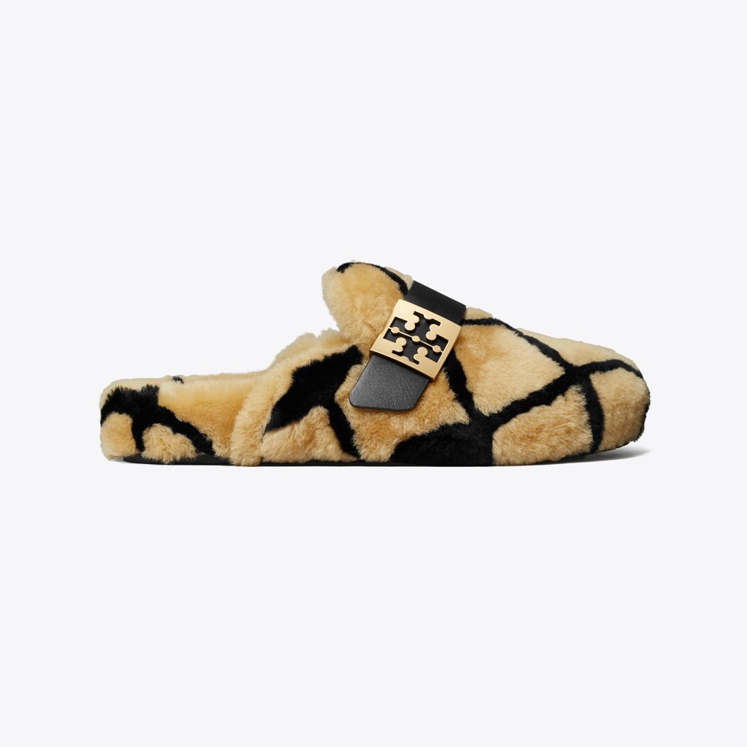 Tory Burch Mellow Shearling Mule LIGHT TOFFEE