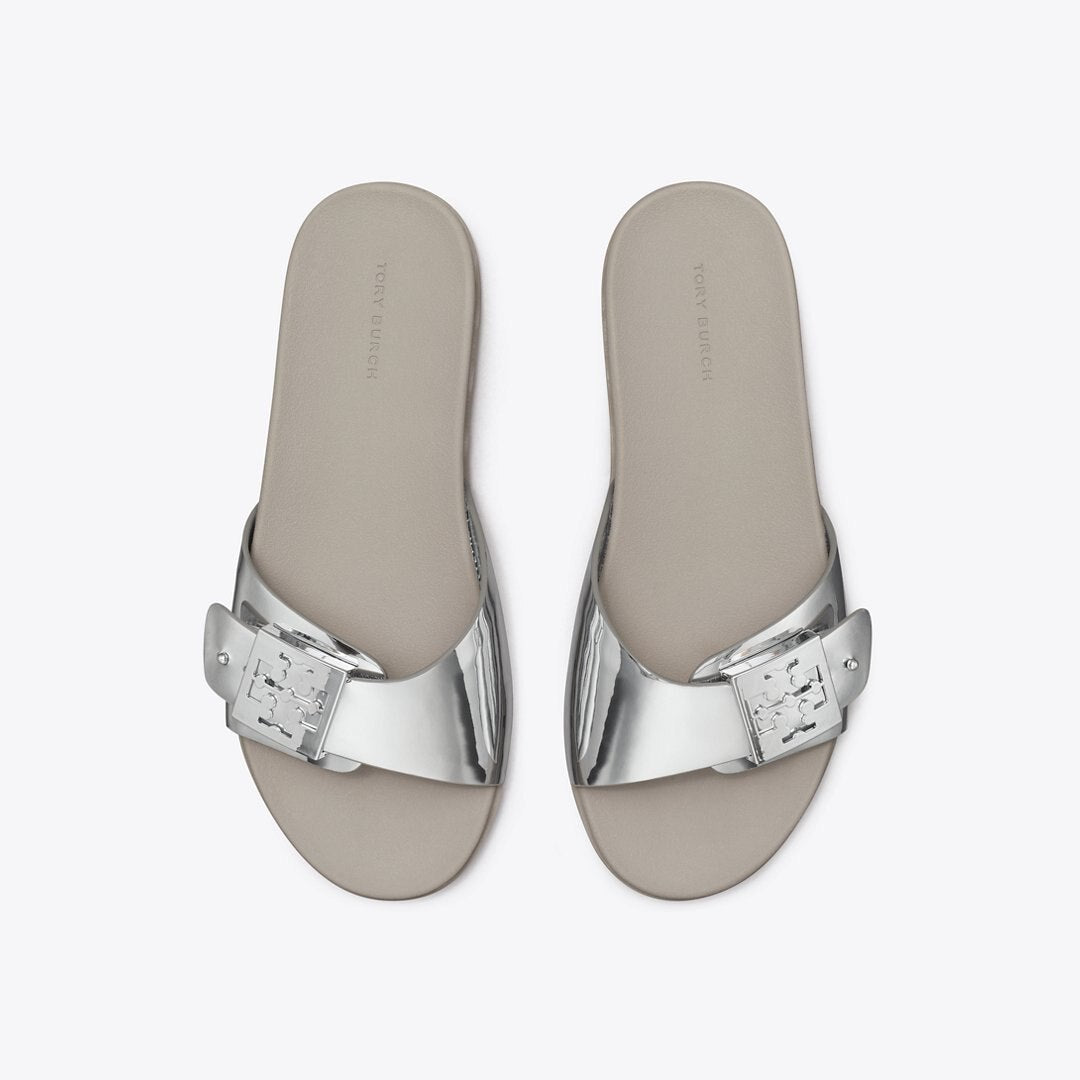 Tory Burch Mellow Slide SILVER / SILVER / ALUMINUM
