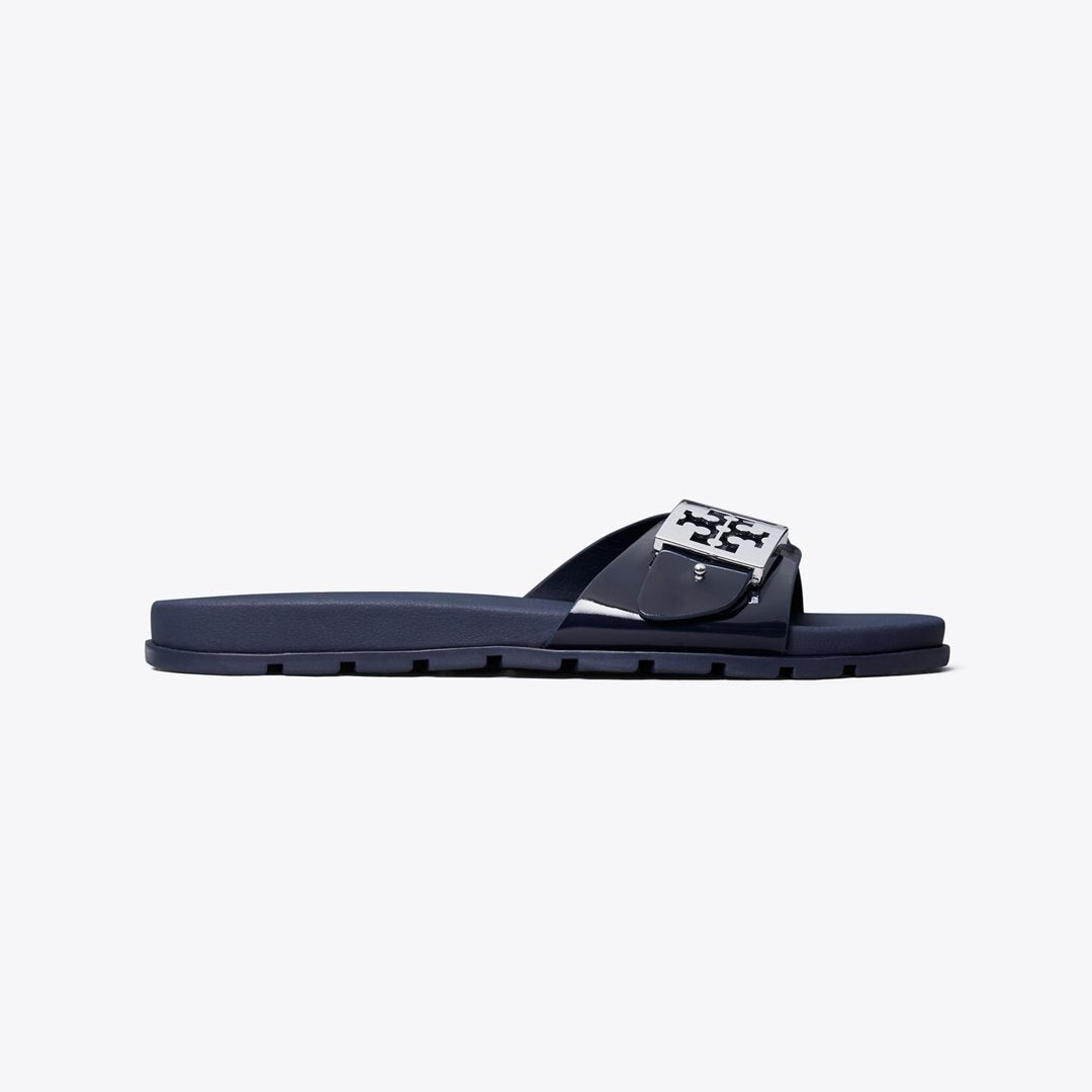 Tory Burch Mellow Slide NEW NAVY / SILVER