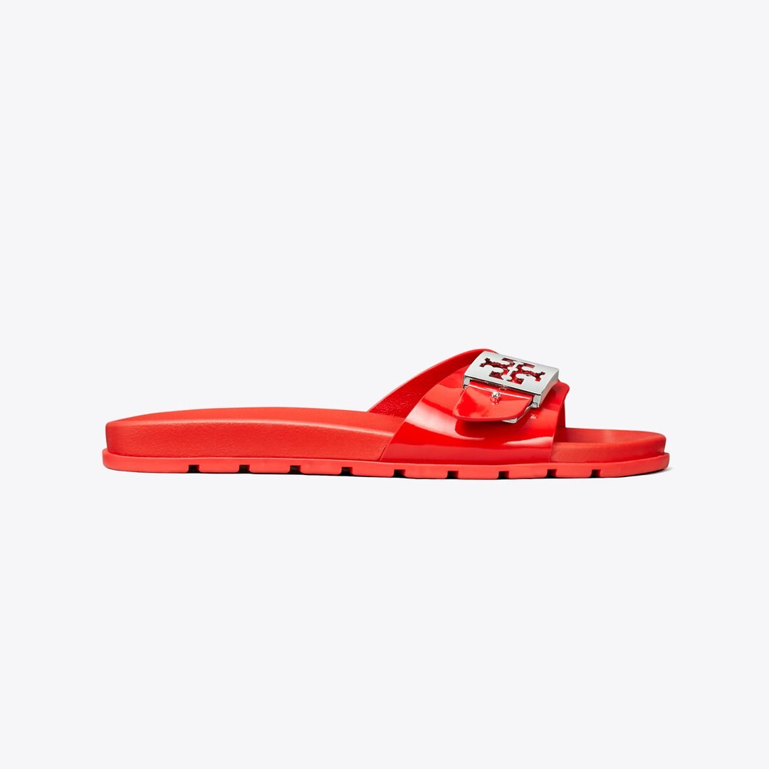 Tory Burch Mellow Slide LIPSTICK RED / SILVER