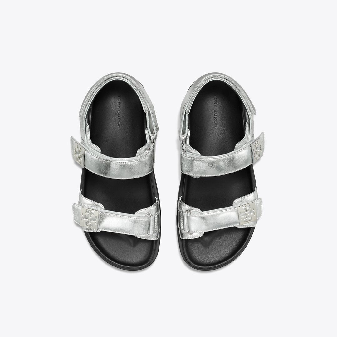 Tory Burch Mellow Sport Sandal SILVER / PERFECT BLACK / SILVER