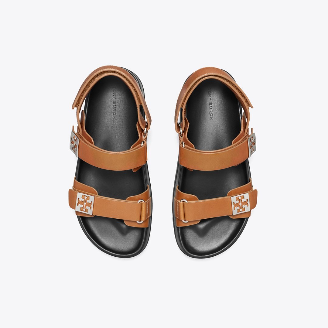 Tory Burch Mellow Sport Sandal CUOIO / PERFECT BLACK / SILVER