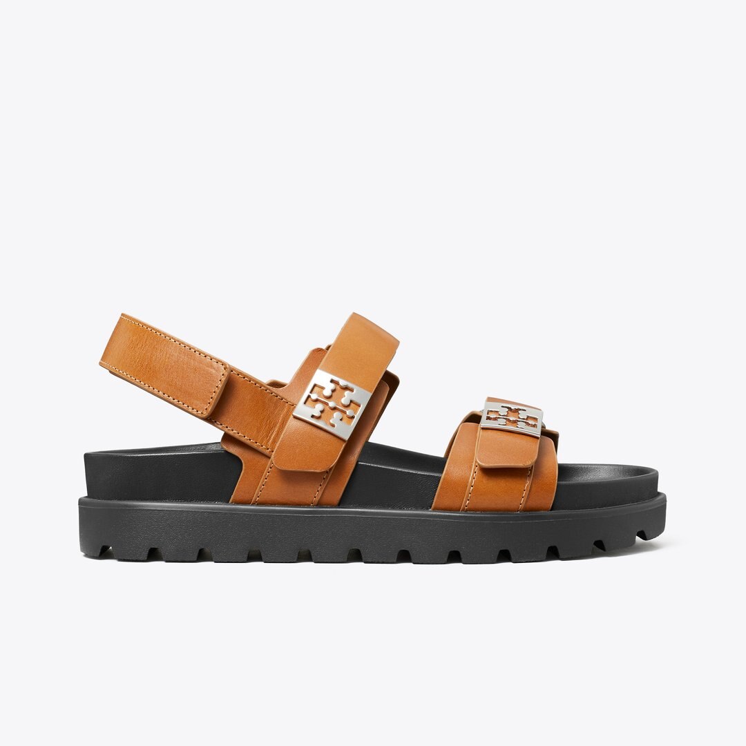 Tory Burch Mellow Sport Sandal CUOIO / PERFECT BLACK / SILVER