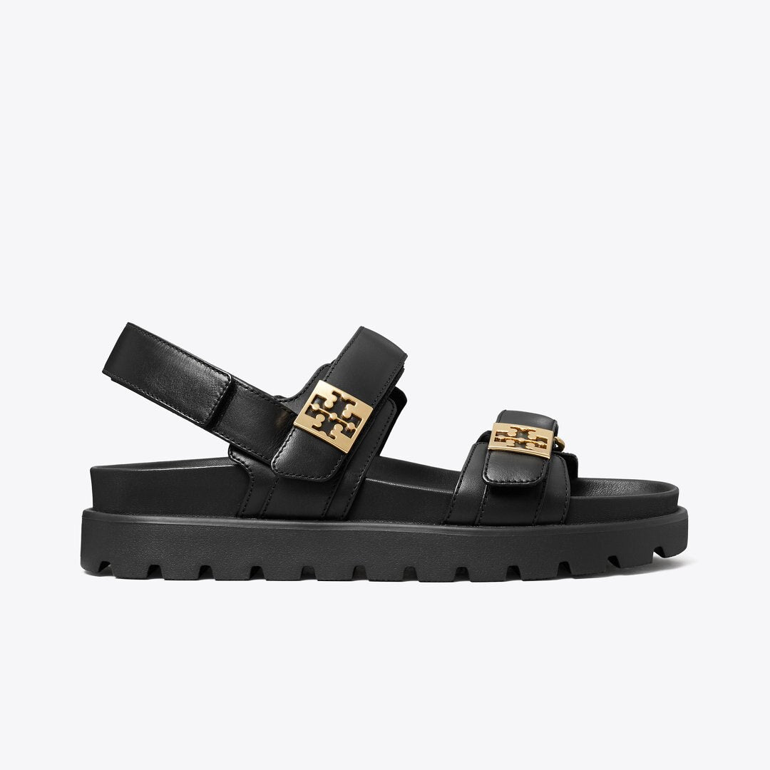 Tory Burch Mellow Sport Sandal PERFECT BLACK / GOLD