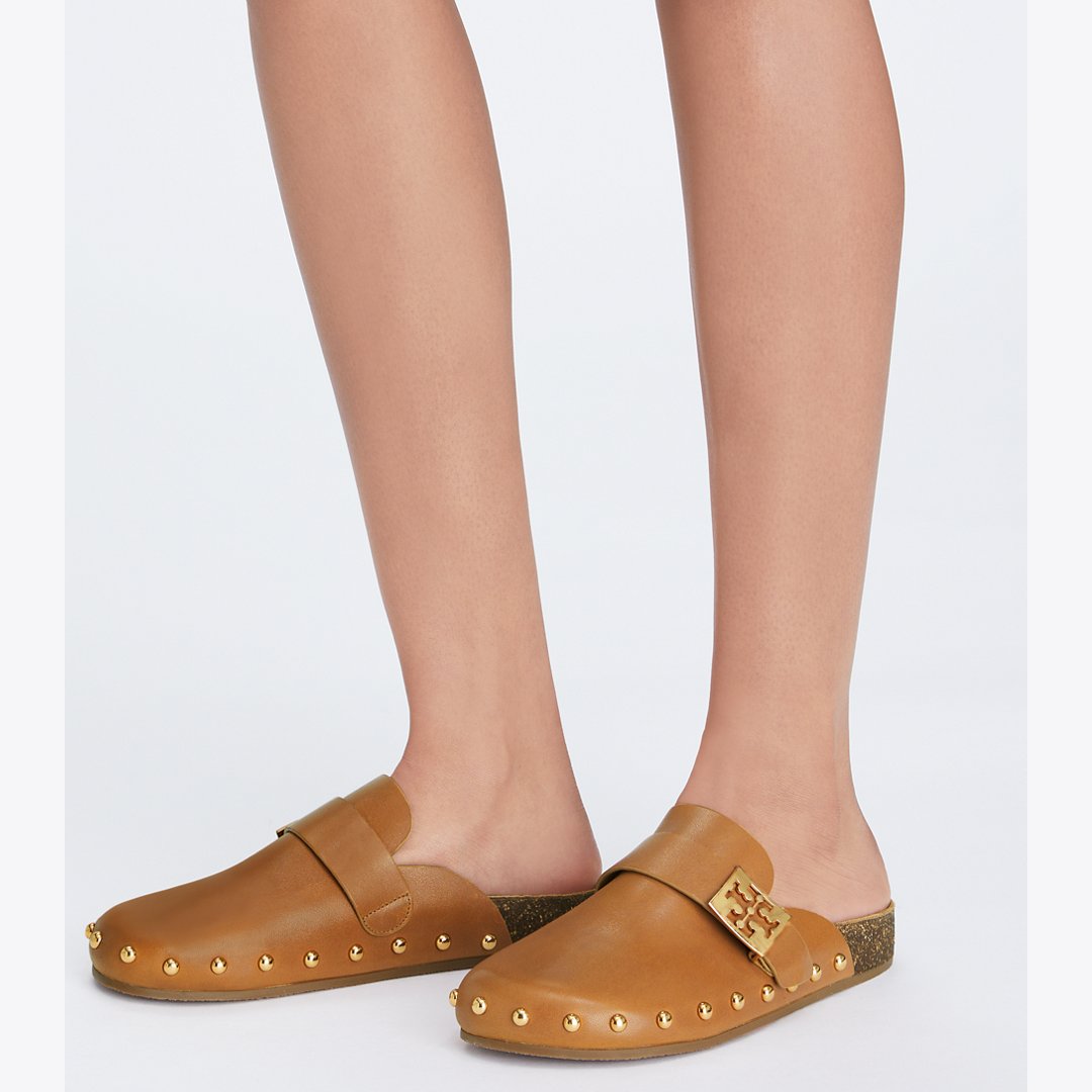Tory Burch Mellow Studded Mule CARAMEL CORN / GOLD