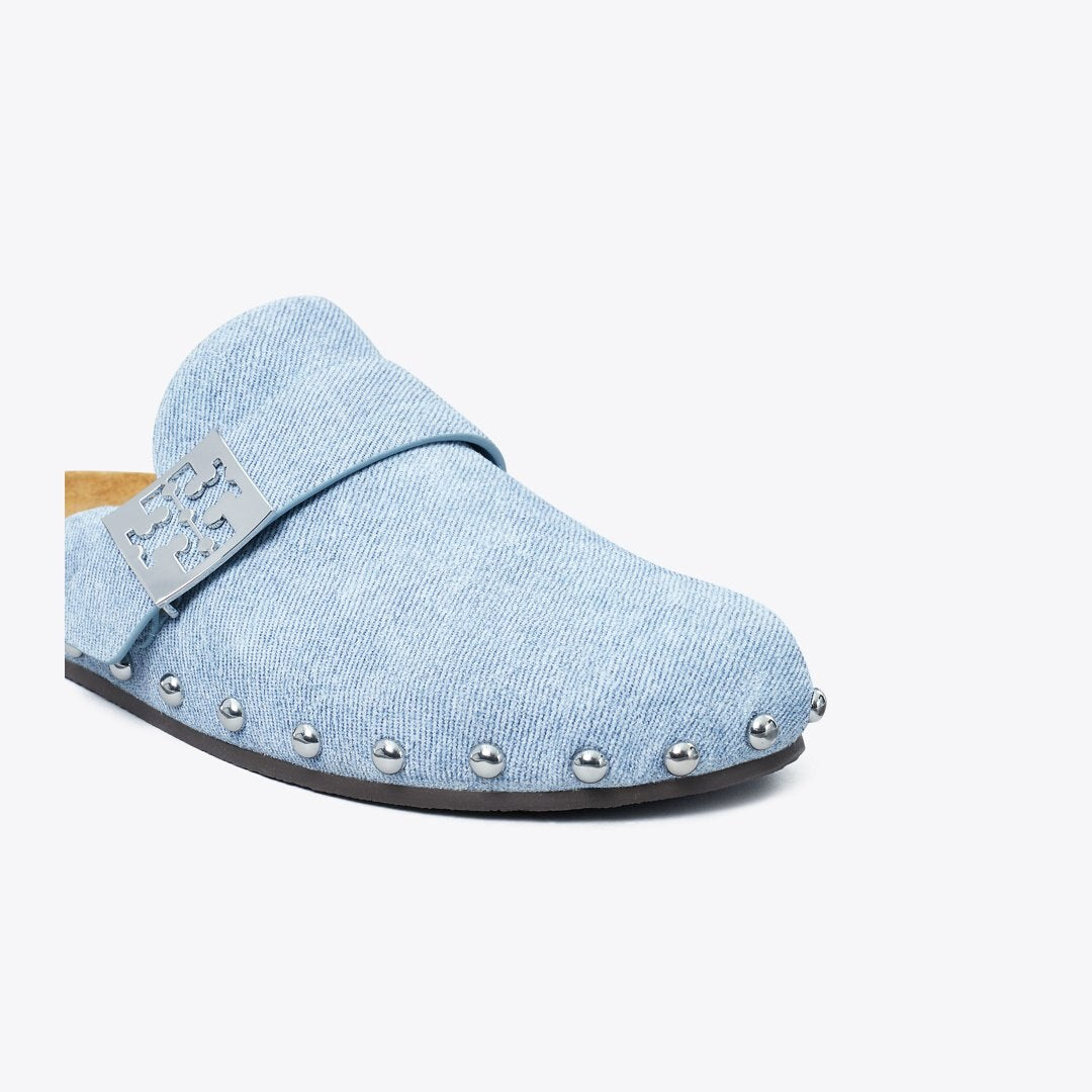 Tory Burch Mellow Studded Mule BLUE CLOUD / SILVER