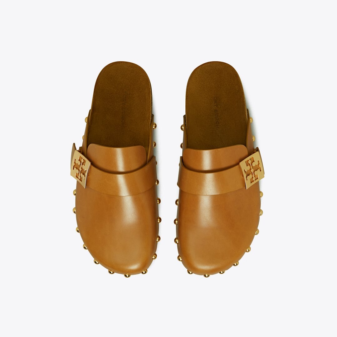Tory Burch Mellow Studded Mule CARAMEL CORN / GOLD