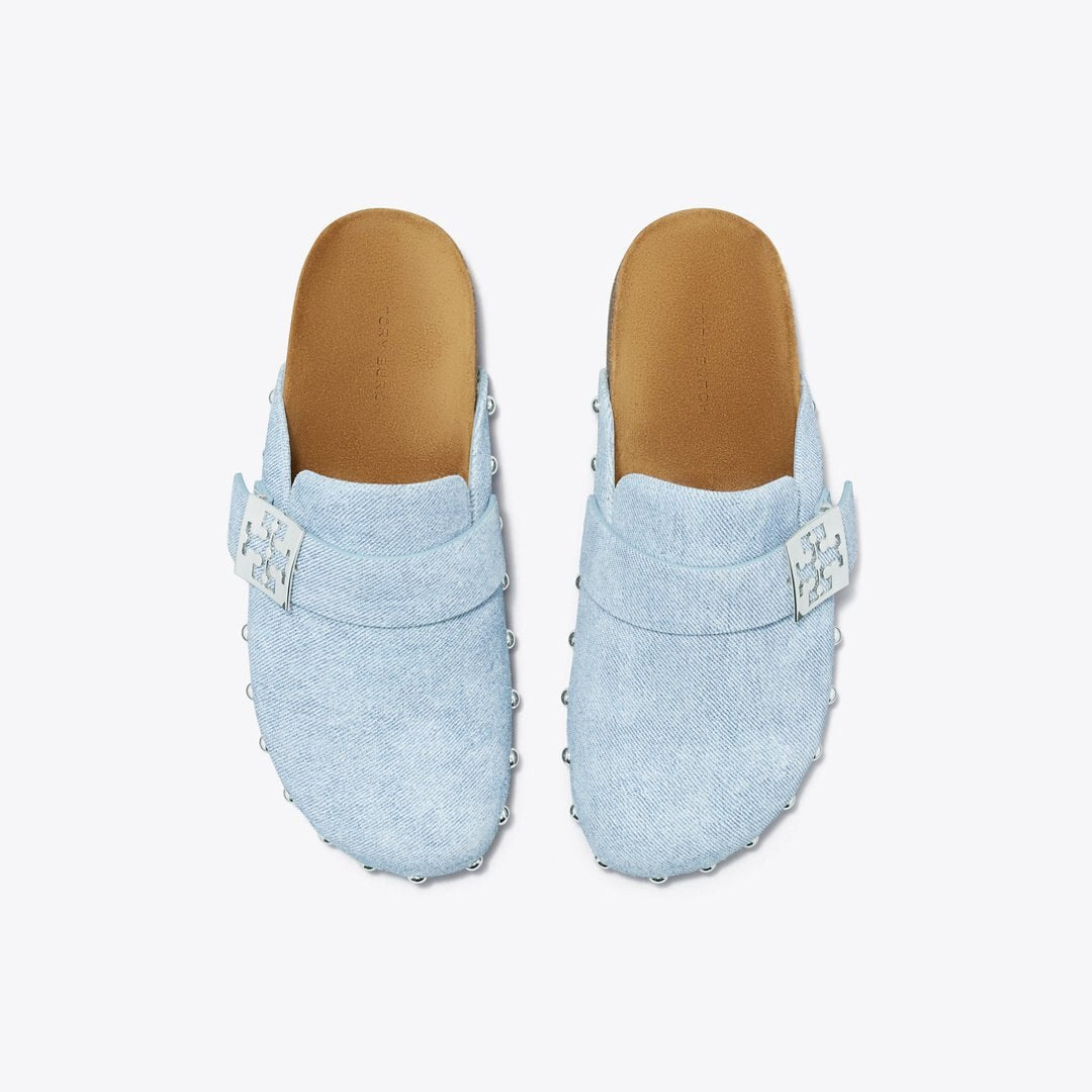Tory Burch Mellow Studded Mule BLUE CLOUD / SILVER
