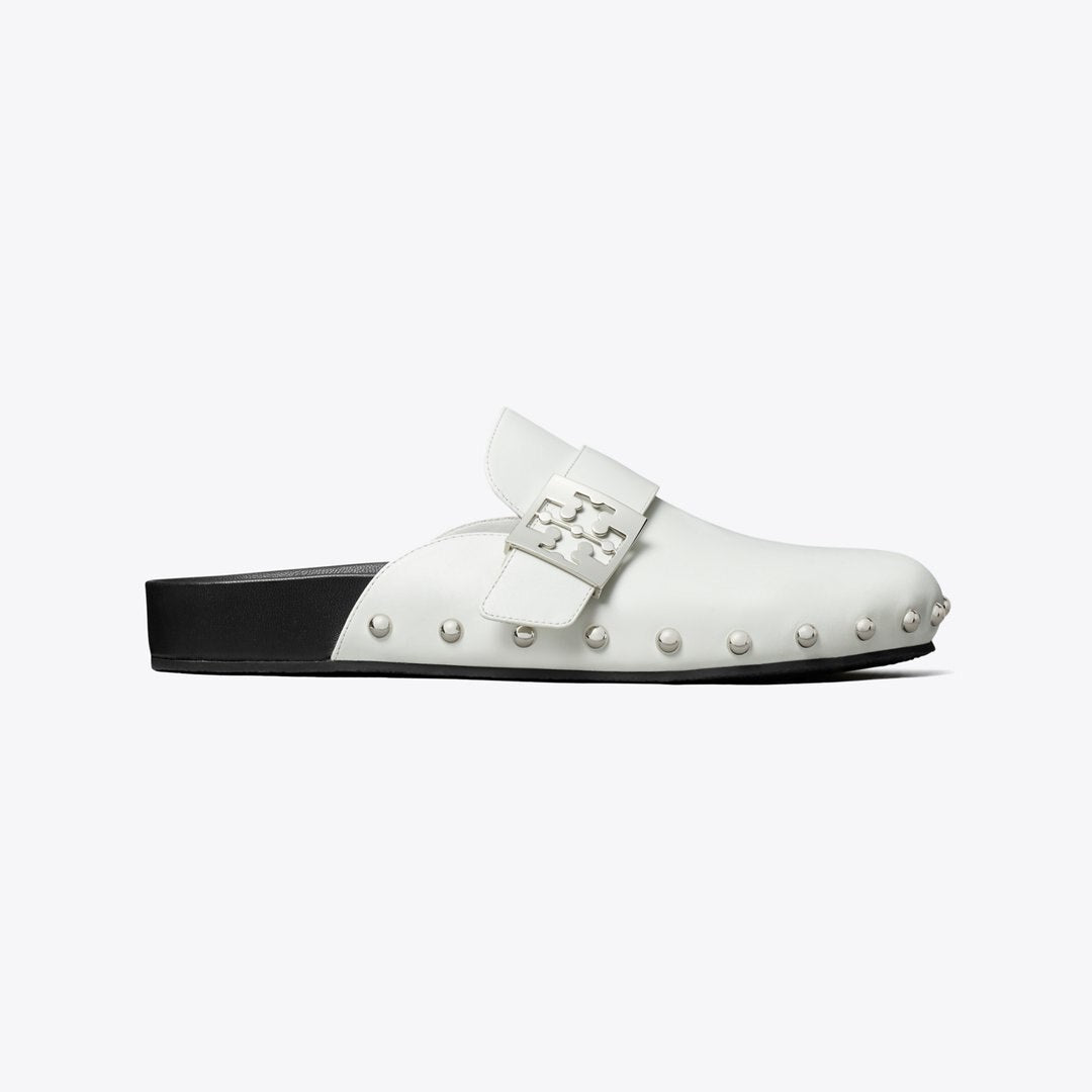 Tory Burch Mellow Studded Mule BIANCO LAREDO / SILVER