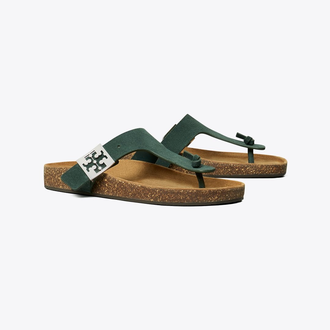 Tory Burch Mellow T-Strap Sandal WARM TEAL / LIGHT TEAK