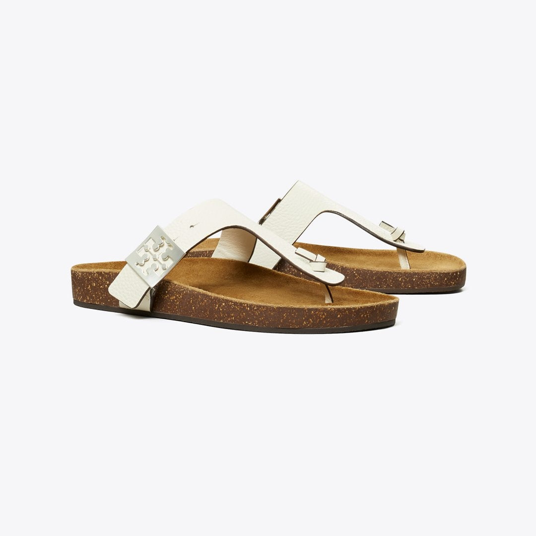 Tory Burch Mellow T-Strap Sandal BLANC / LIGHT OAK