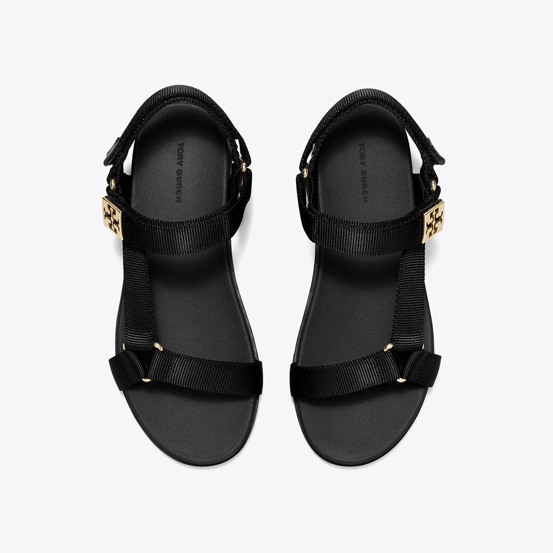 Tory Burch Mellow Trail Sandal PERFECT BLACK / GOLD