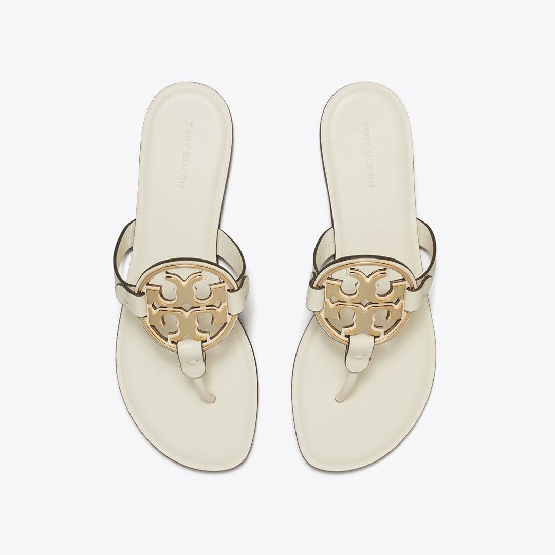 Tory Burch Metal Miller Sandal LIGHT CREAM / GOLD