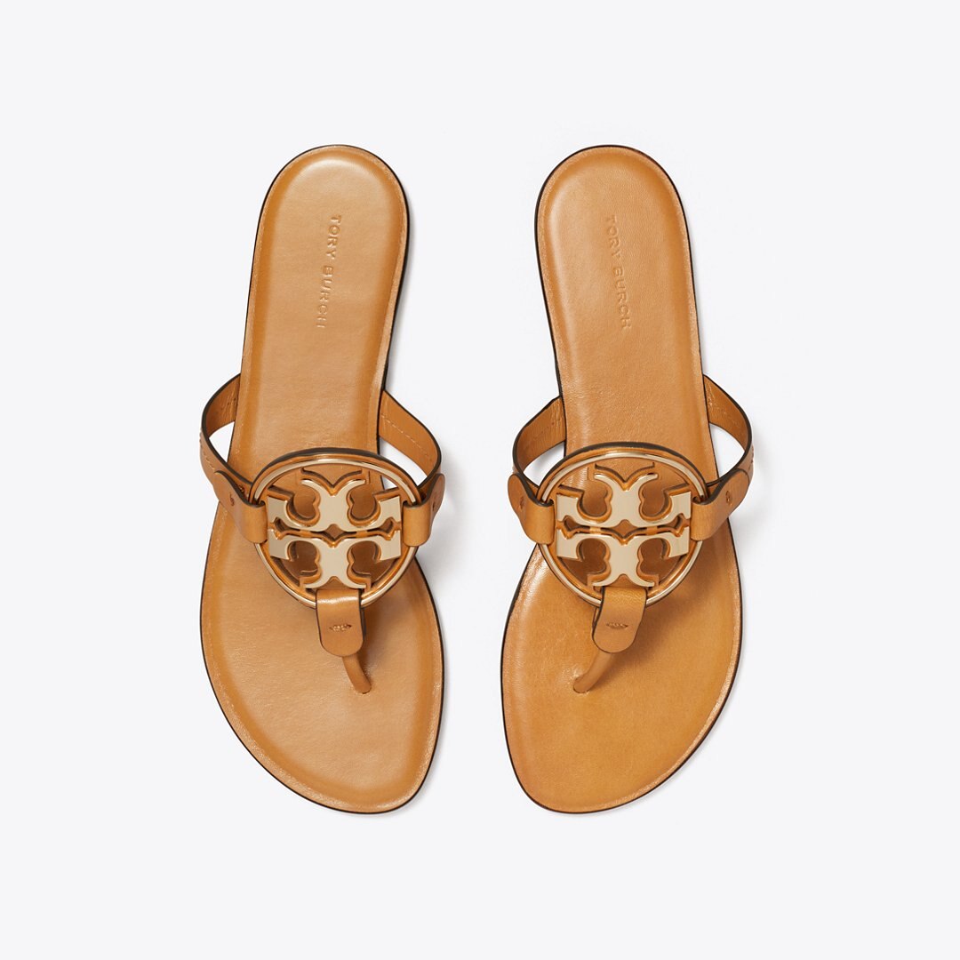 Tory Burch Metal Miller Sandal WALNUT / GOLD