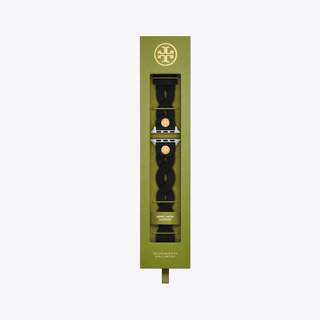 Tory Burch Miller Braided Band for Apple Watch BLACK