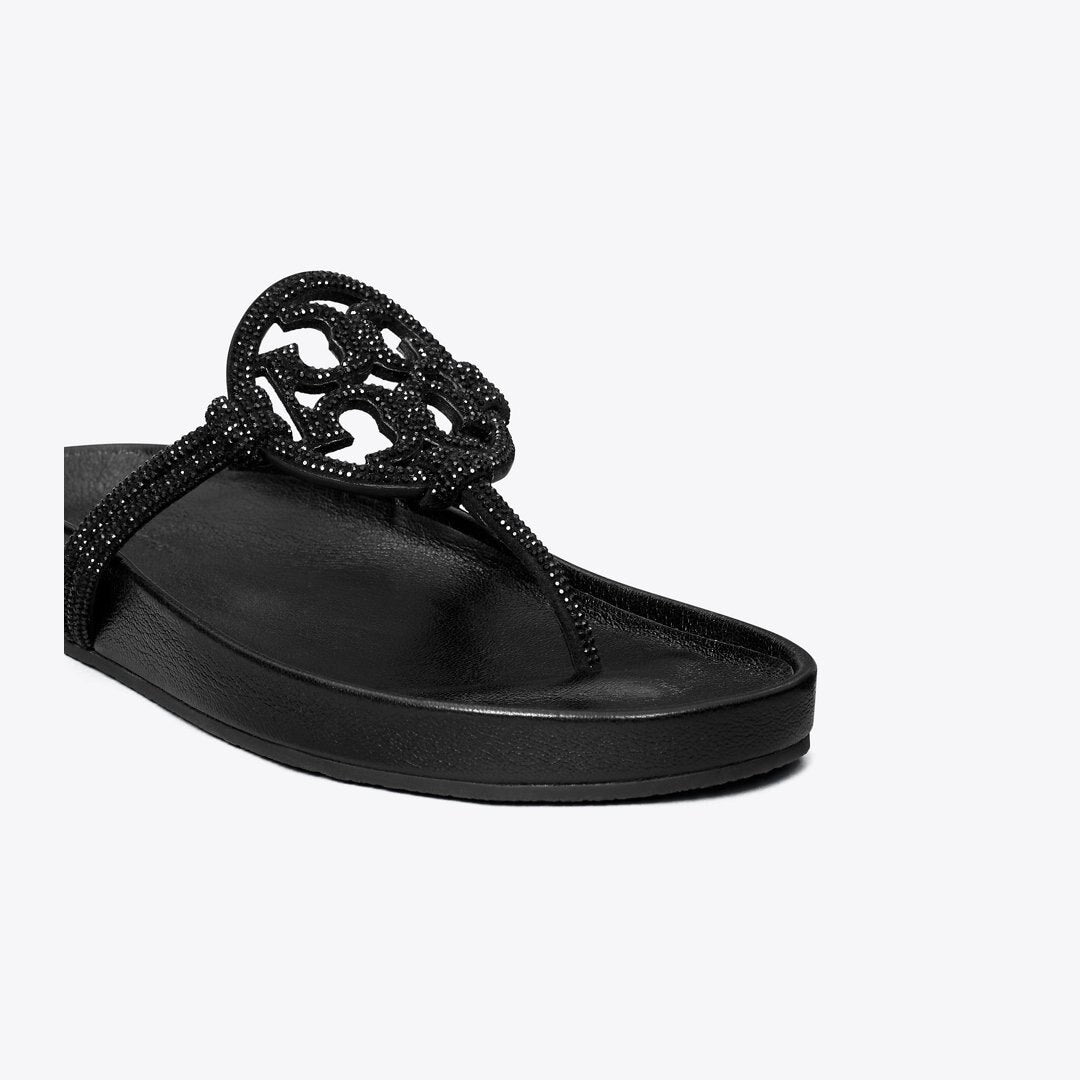 Tory Burch Miller Cloud Pav Knotted Sandal PERFECT BLACK