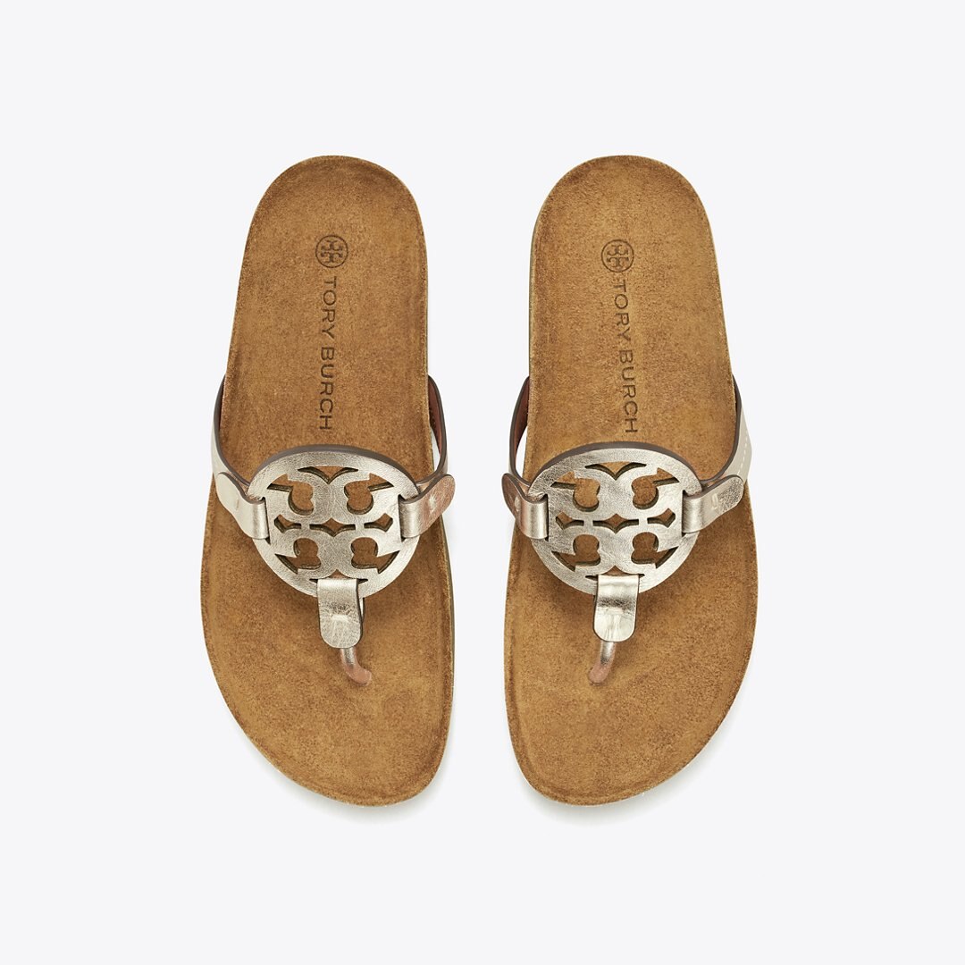 Tory Burch Miller Cloud Sandal Spark Gold / Natural