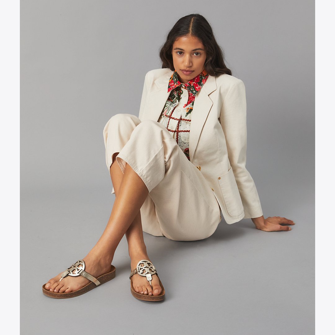 Tory Burch Miller Cloud Sandal Spark Gold / Natural