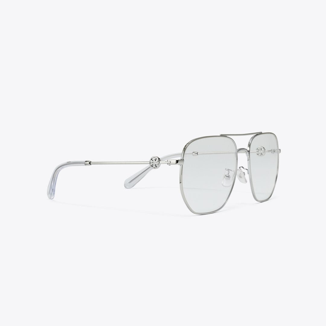 Tory Burch Miller Metal Pilot Eyeglasses SILVER