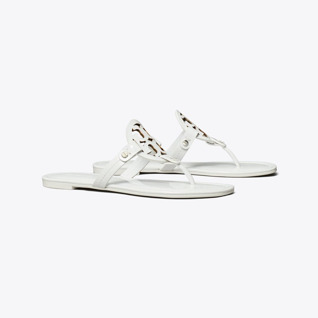 Tory Burch Miller Patent Sandal Optic White