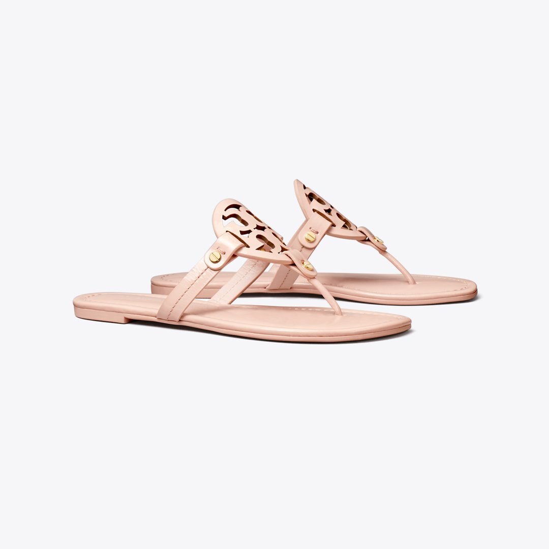 Tory Burch Miller Patent Sandal Seashell Pink