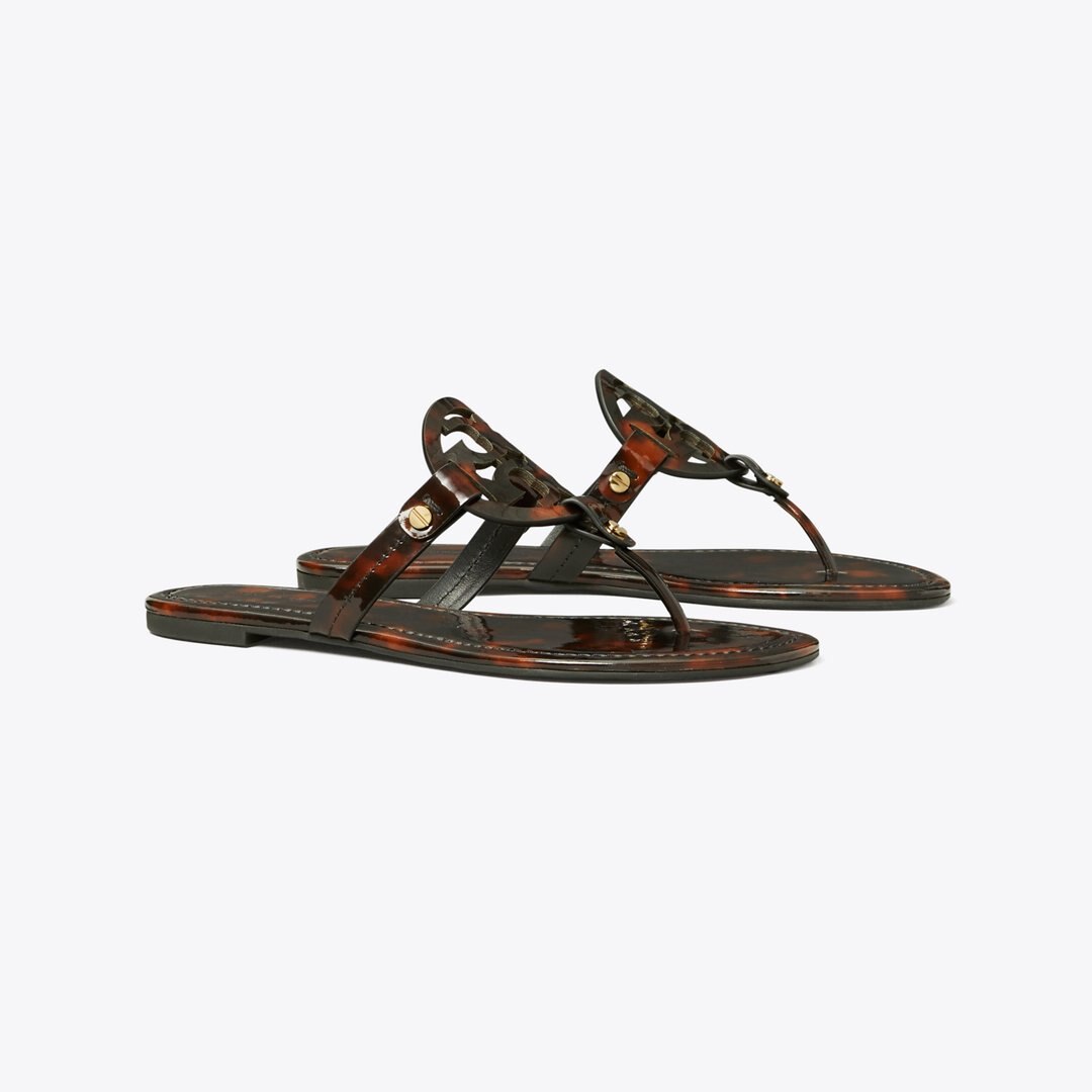 Tory Burch Miller Patent Sandal TORTOISE PATENT