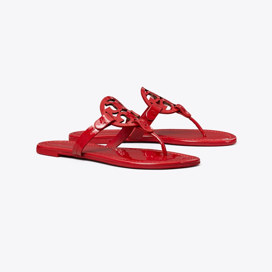 Tory Burch Miller Patent Sandal TOUCAN RED