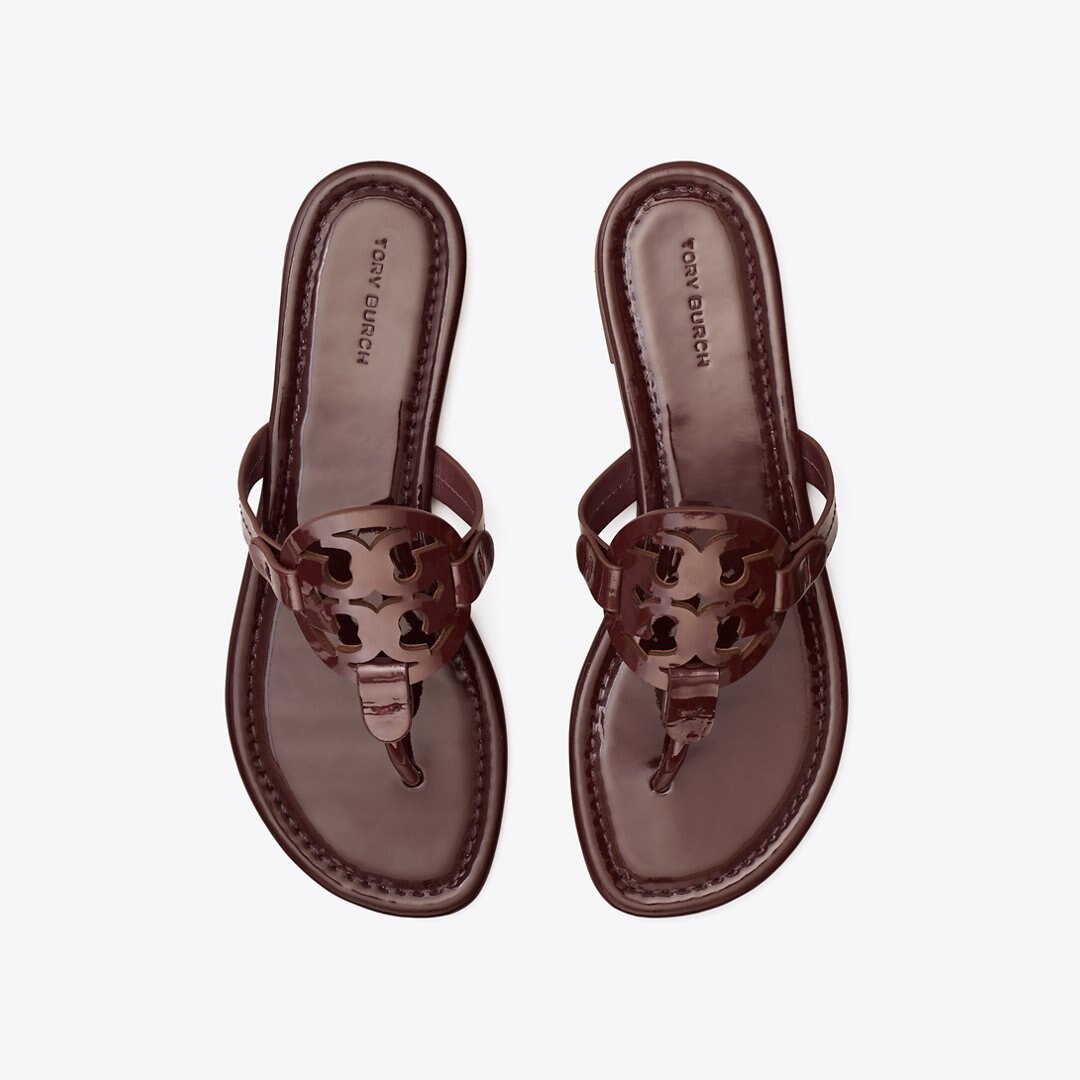 Tory Burch Miller Patent Sandal DARK CARMINE