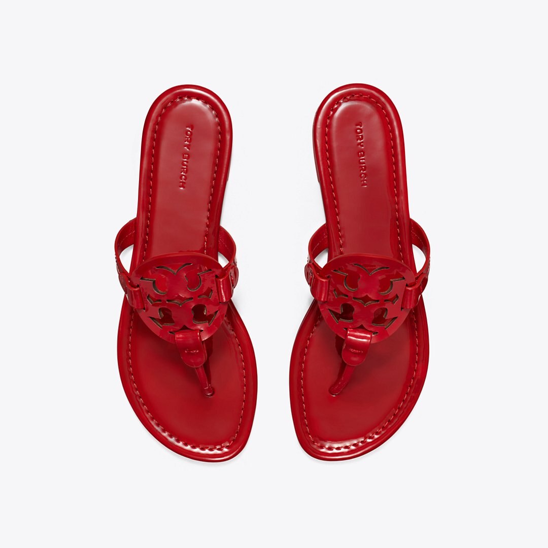 Tory Burch Miller Patent Sandal TOUCAN RED