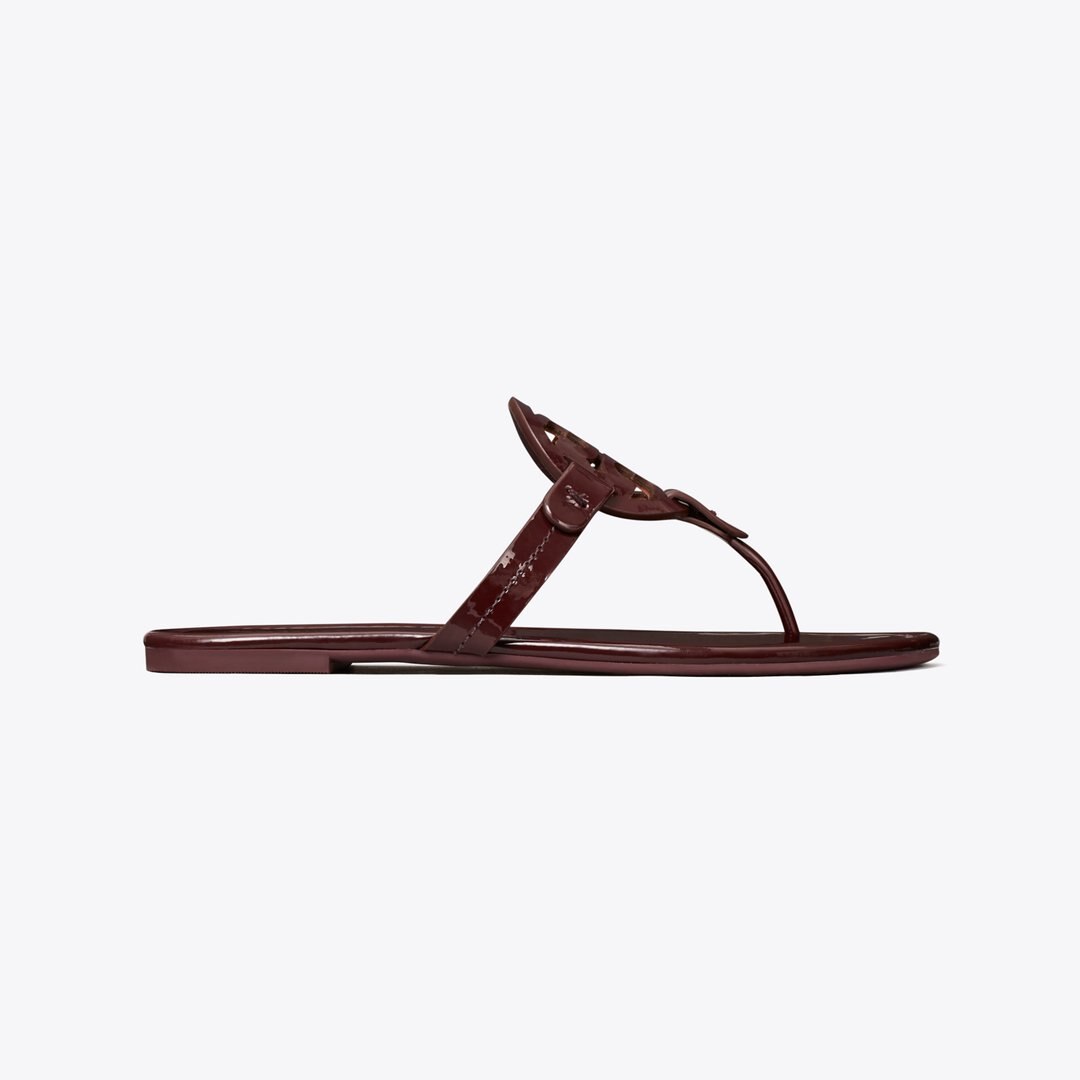 Tory Burch Miller Patent Sandal DARK CARMINE