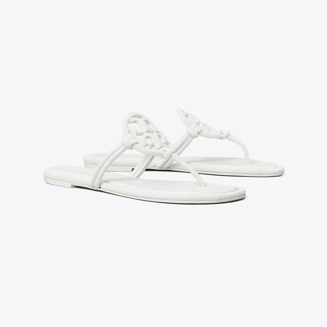 Tory Burch Miller Pav Knotted Sandal OPTIC WHITE