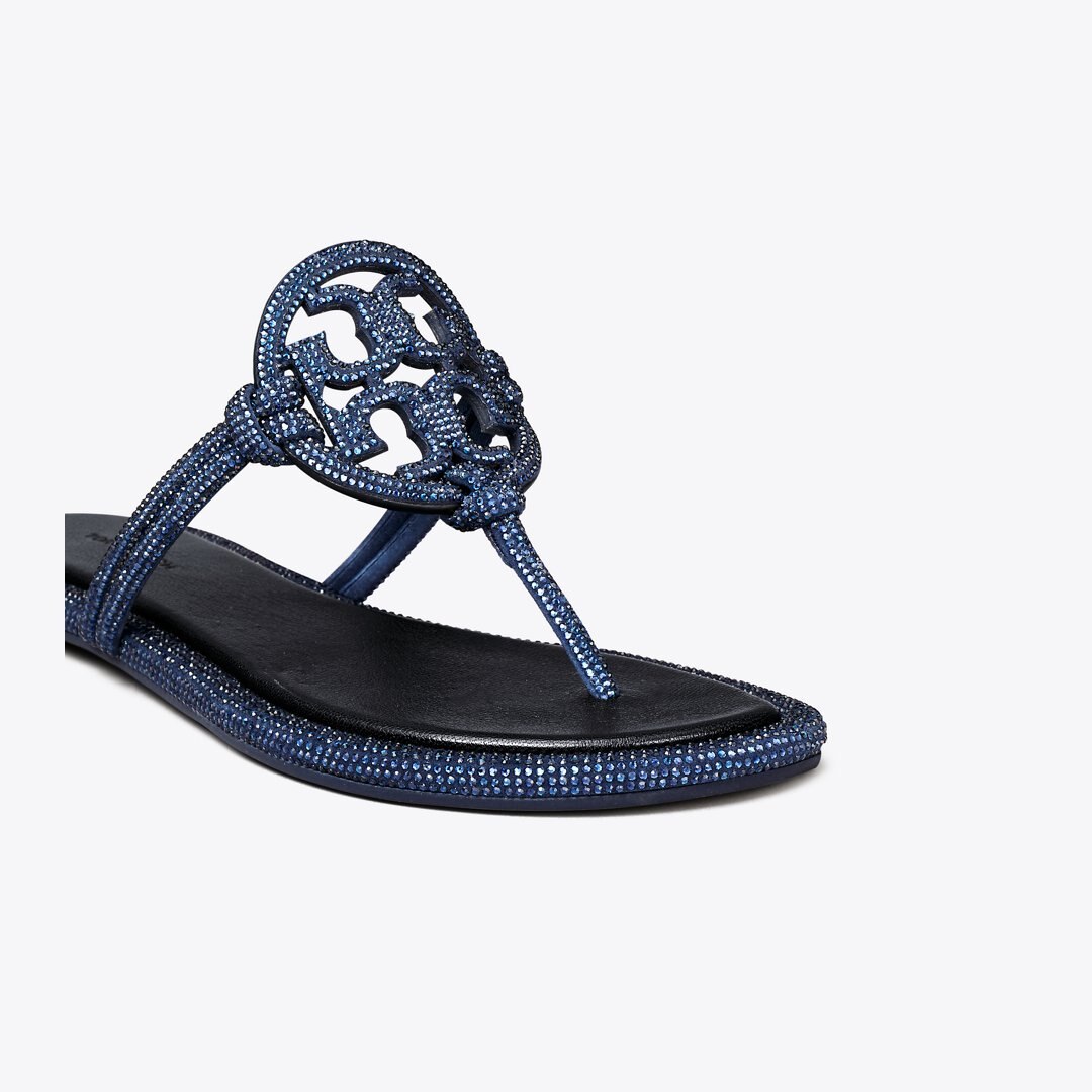 Tory Burch Miller Pav Knotted Sandal PERFECT NAVY