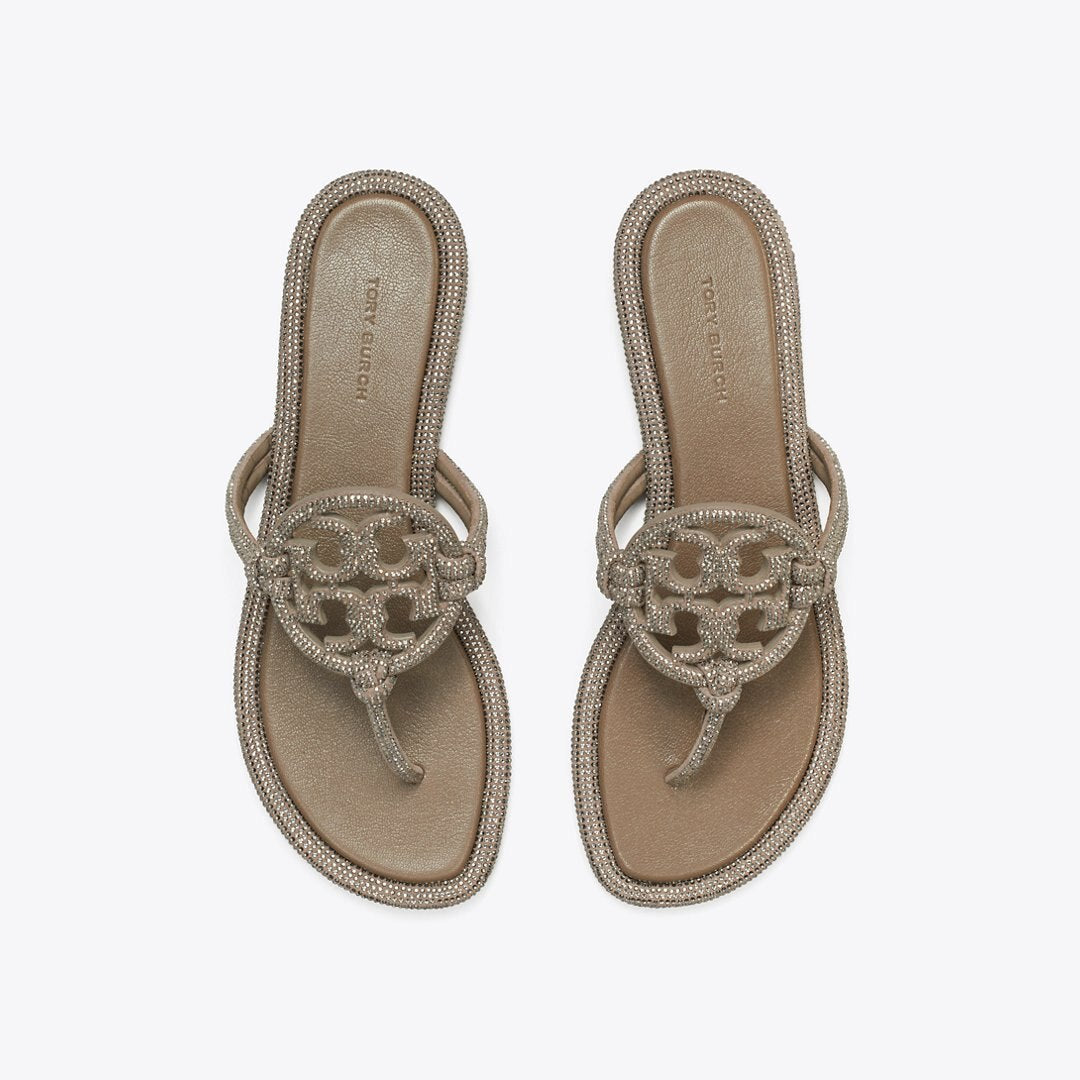 Tory Burch Miller Pav Knotted Sandal DARK CLAY