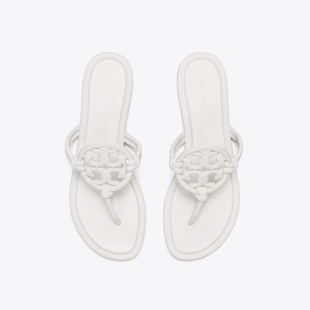 Tory Burch Miller Pav Knotted Sandal OPTIC WHITE