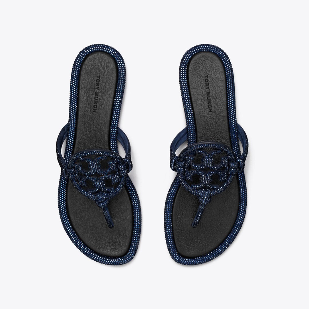 Tory Burch Miller Pav Knotted Sandal PERFECT NAVY