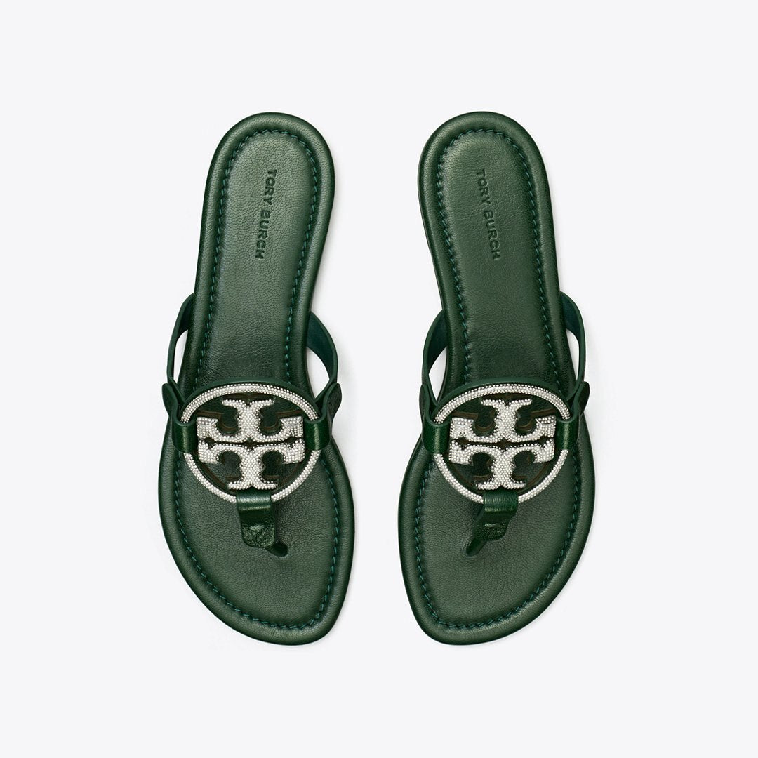 Tory Burch Miller Pav Sandal DARK EMERALD