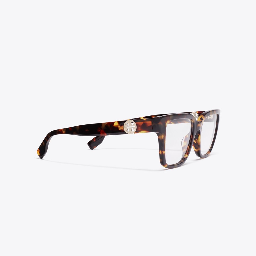 Tory Burch Miller Square Eyeglasses DARK TORTOISE