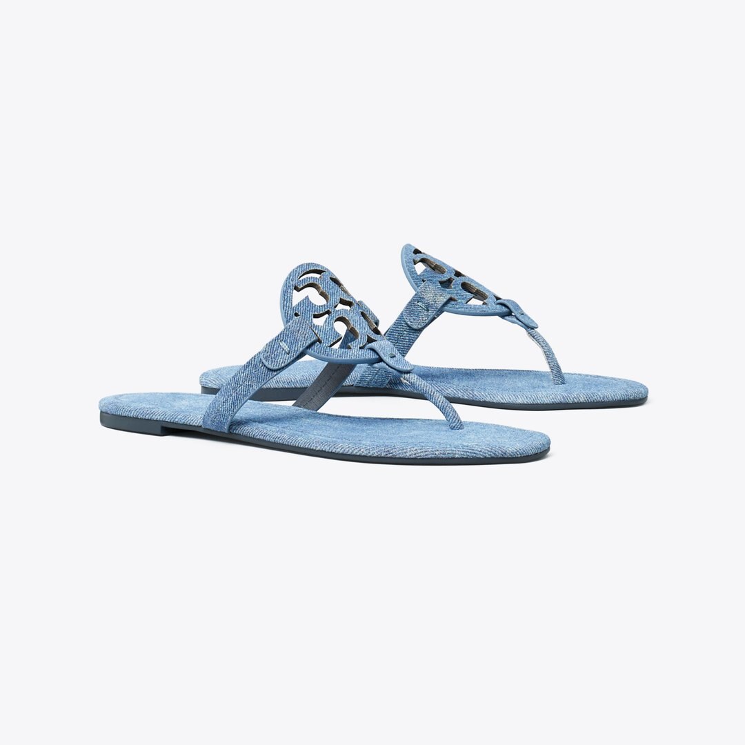 Tory Burch Miller Suede Sandal DUSK DENIM