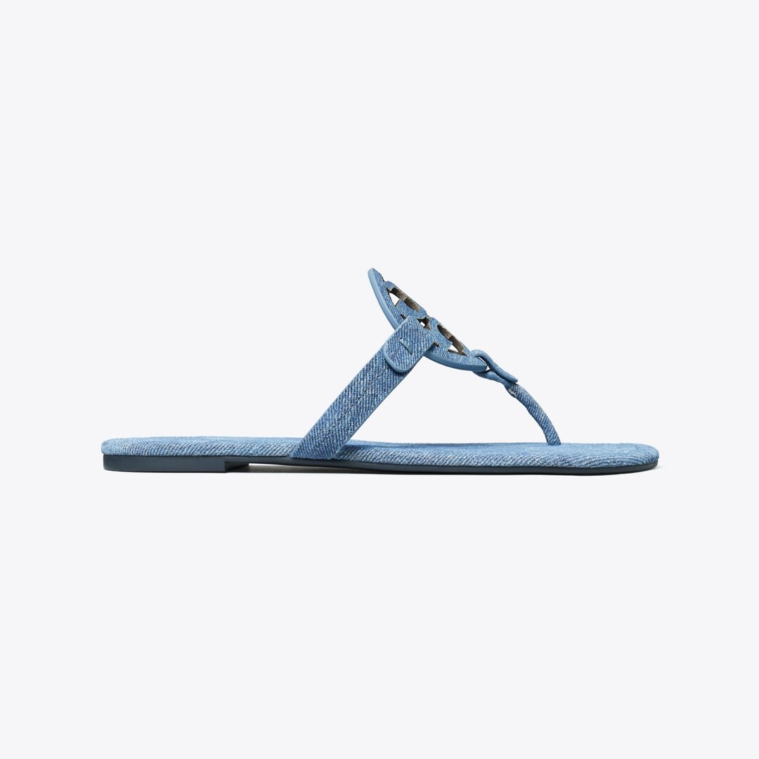 Tory Burch Miller Suede Sandal DUSK DENIM